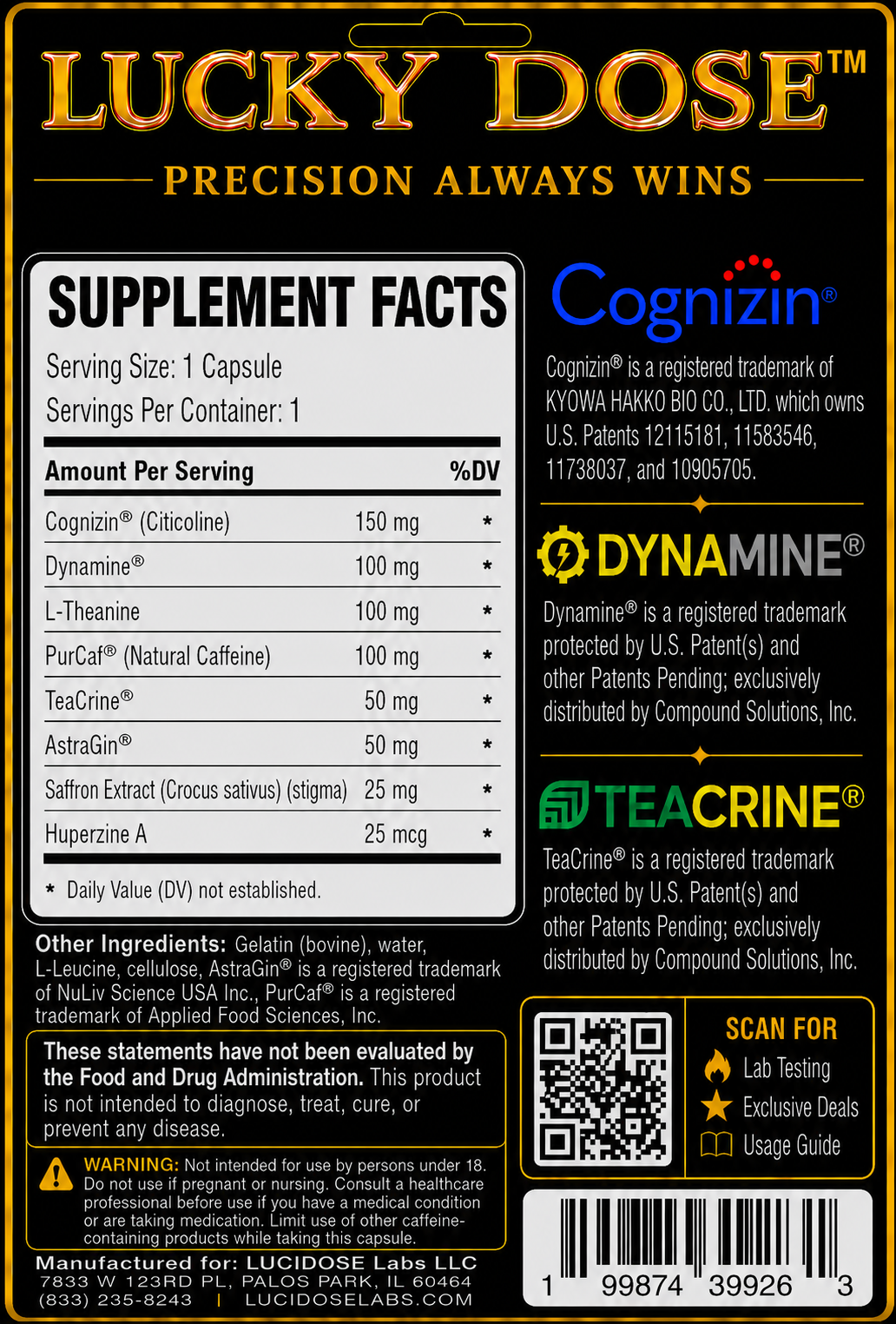 Lucky Dose™ | Energy Focus Formula