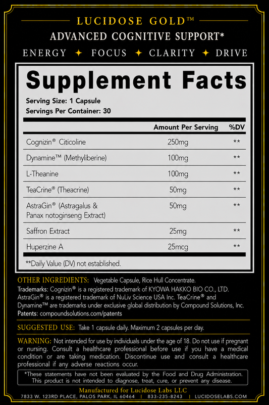 Lucidose Gold™ | Neural Focus Formula