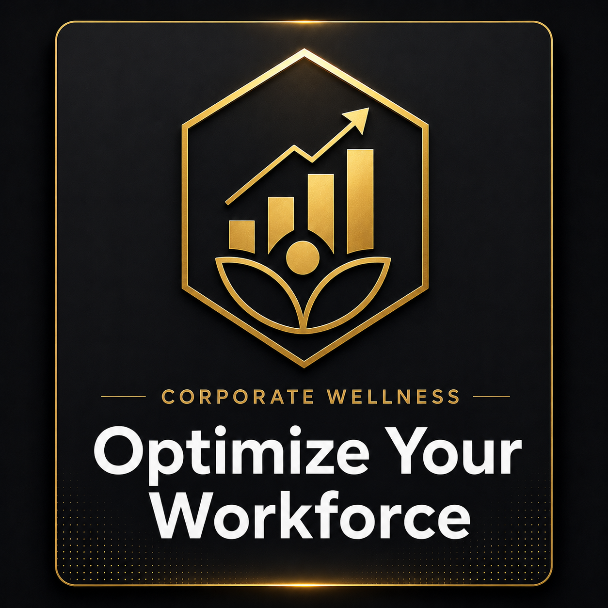 Corporate wellness graphic promoting improved workforce energy, focus, and mental clarity for high-performing teams.