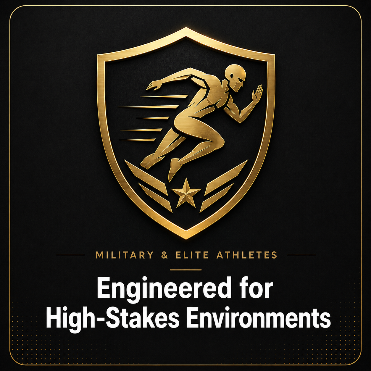 Military and elite athletes performance graphic promoting clean cognitive fuel for focus, energy, and mental stamina in high-stakes environments.